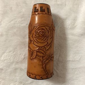 Genuine Leather Bottle Holder Koozie - Bar Acessories